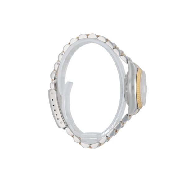 Rolex Ladies Datejust 26mm Two-Tone Ivory Pyramid Dial Fluted Jubilee 69173 main image 8